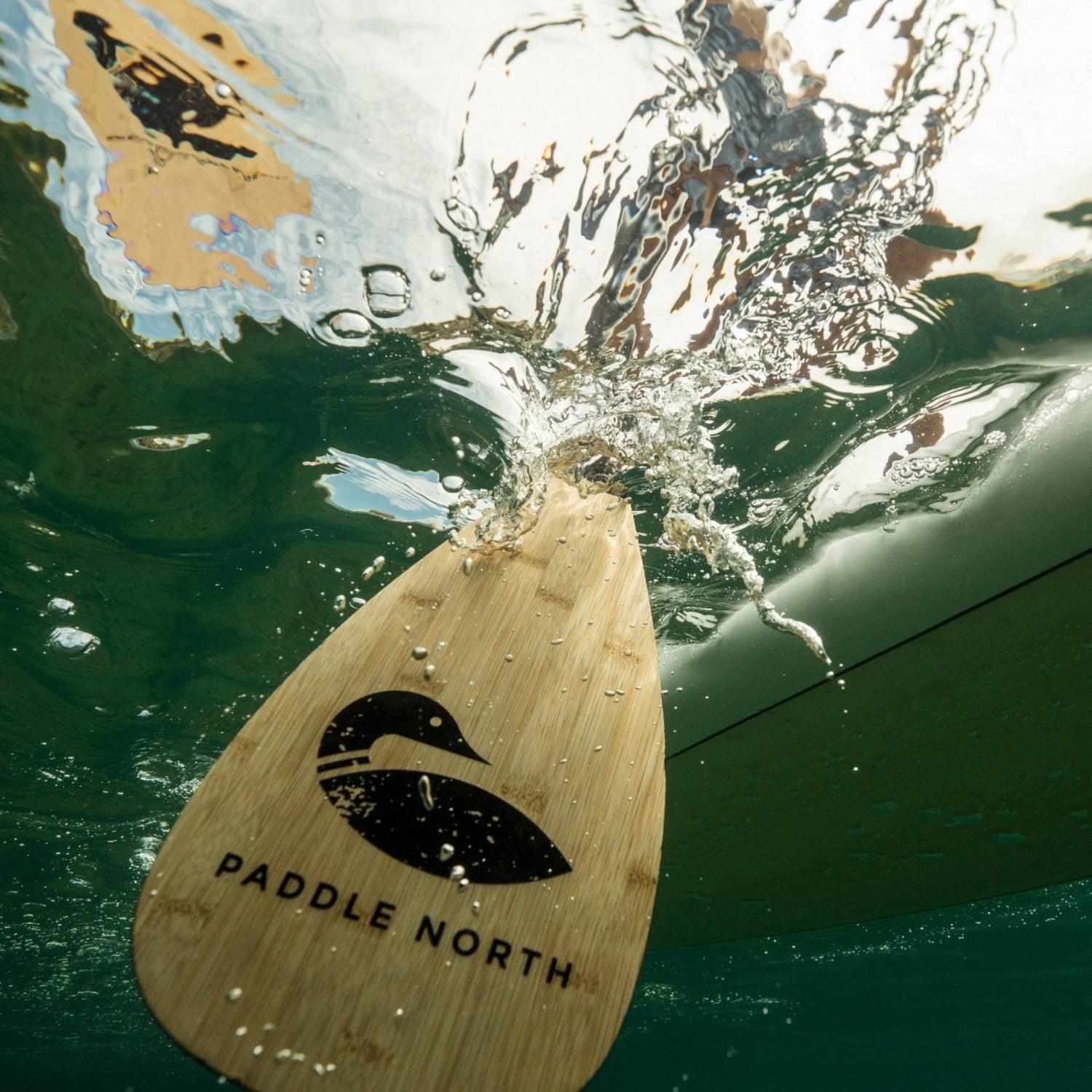 Underwater shot of a paddle