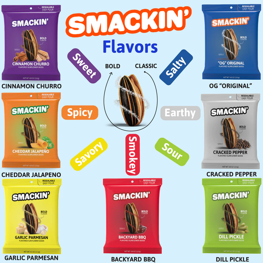 SMACKIN' Sunflower Seeds - SMACKIN' Cinnamon Churro Sunflower Seeds