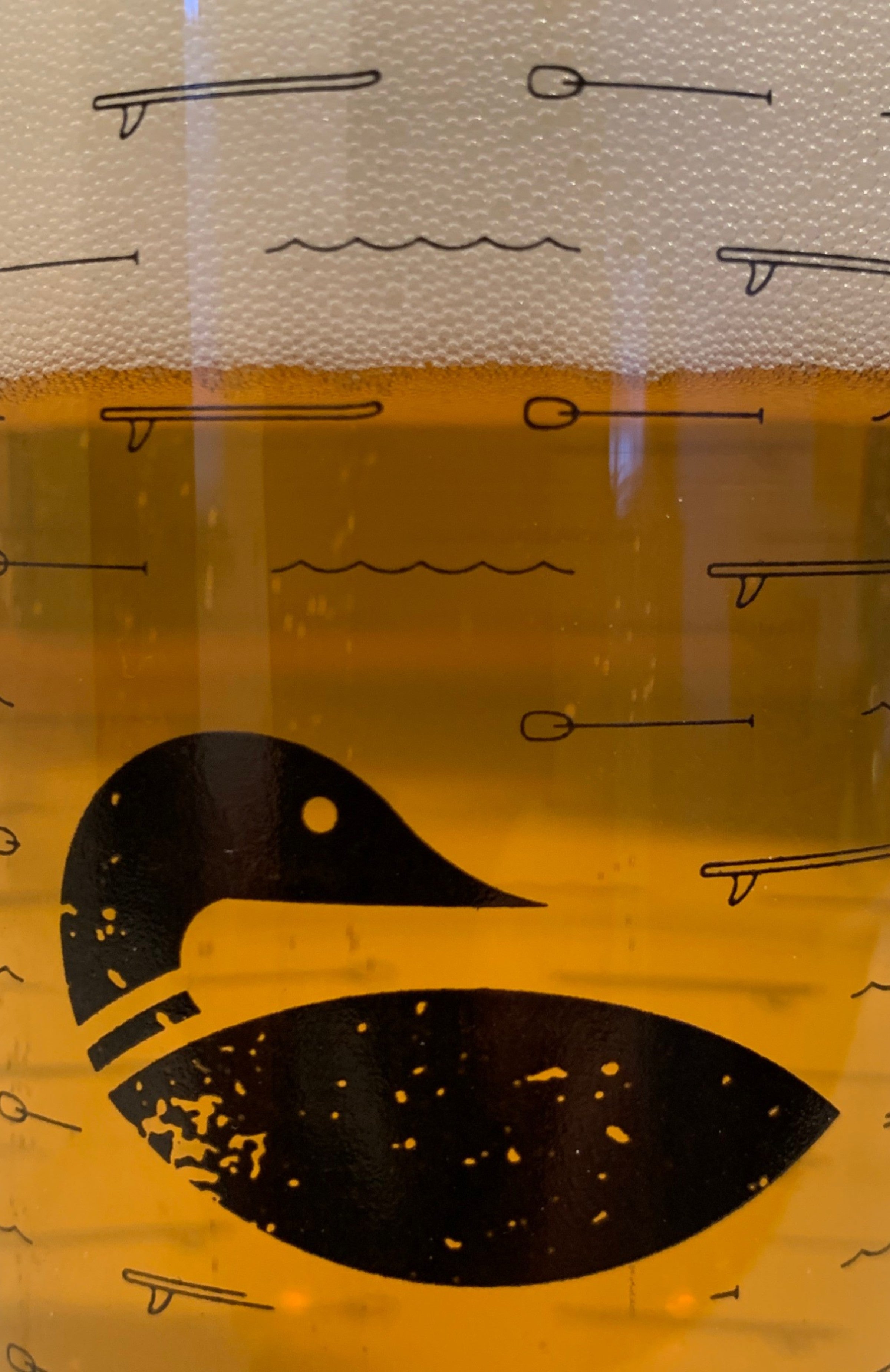 Close up of a beverage poured in the glass.