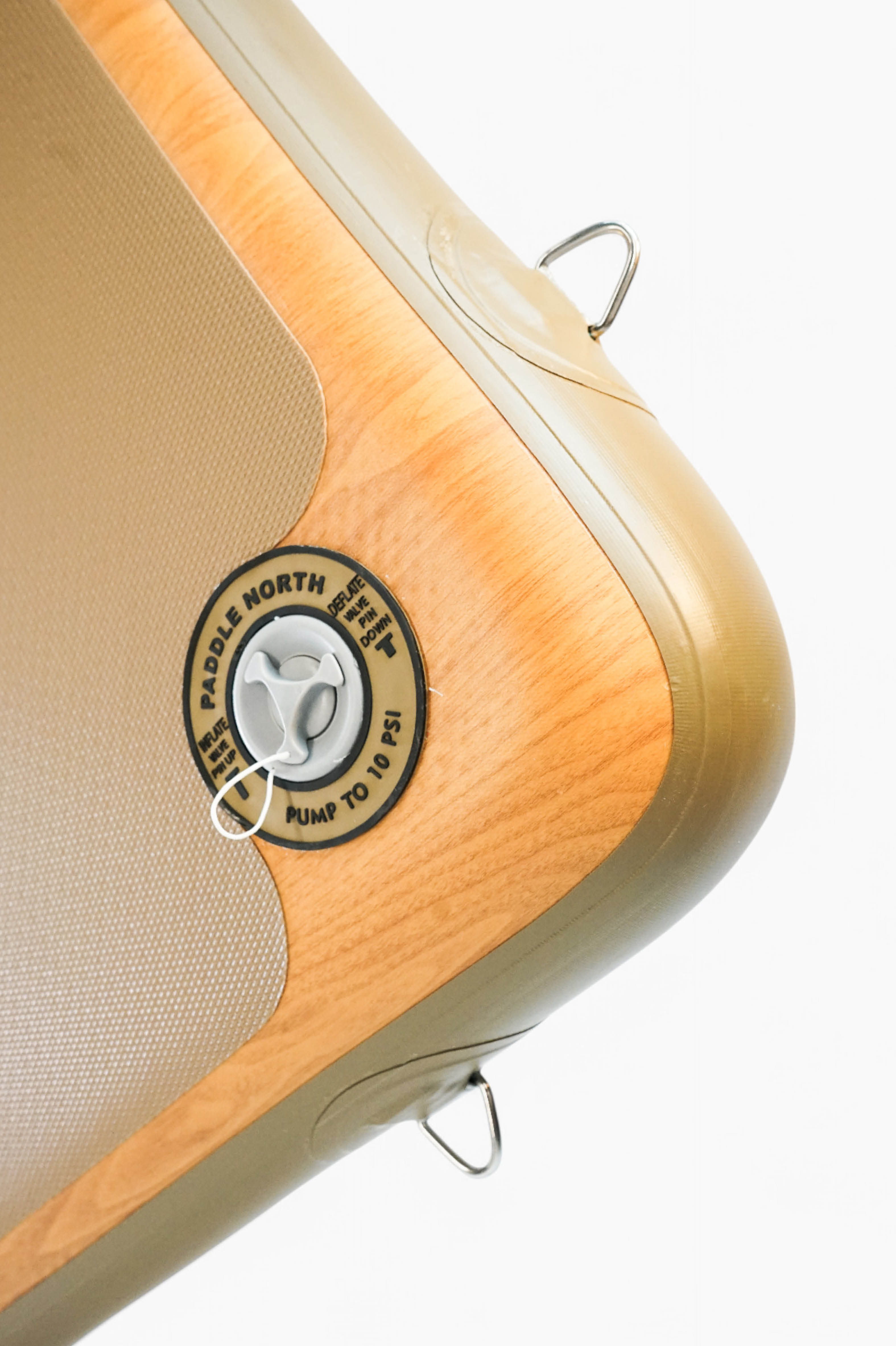 Close up shot of d-rings on a dog boarding ramp