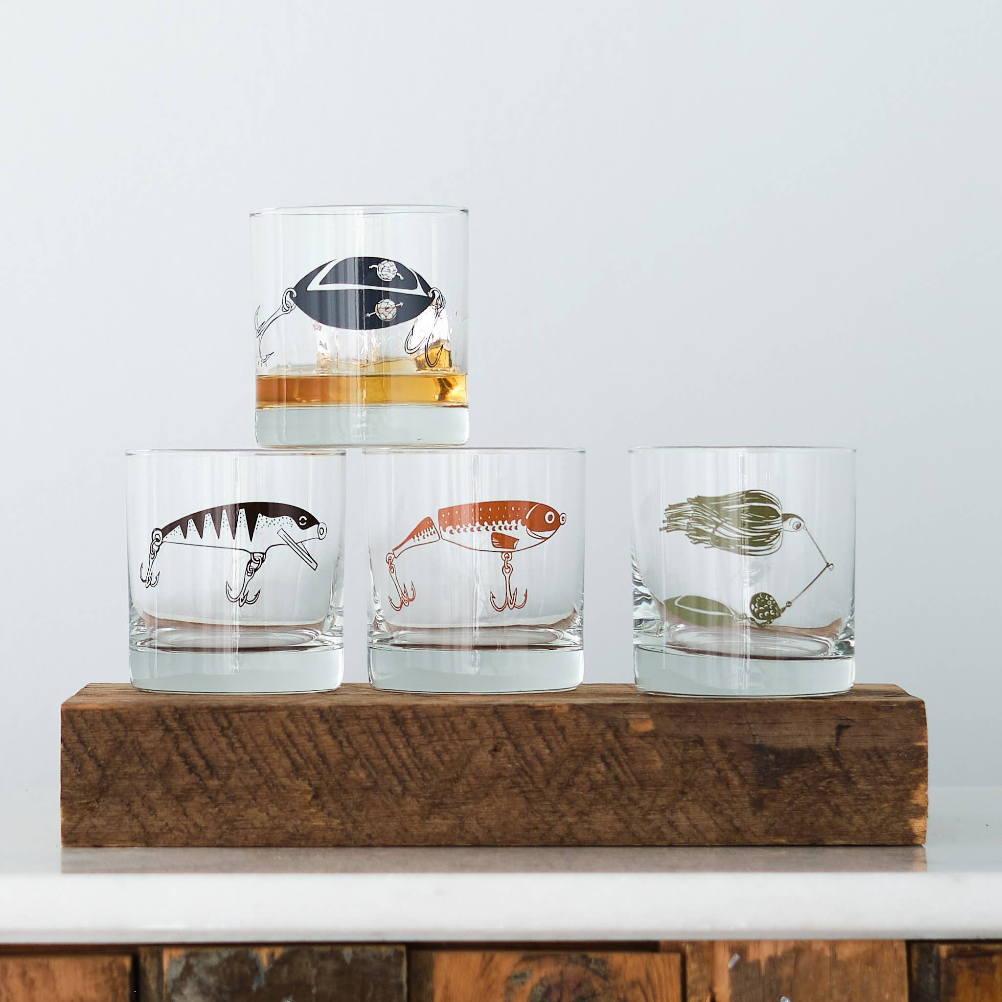 Vital Industries - Fishing Lure Rocks Glasses