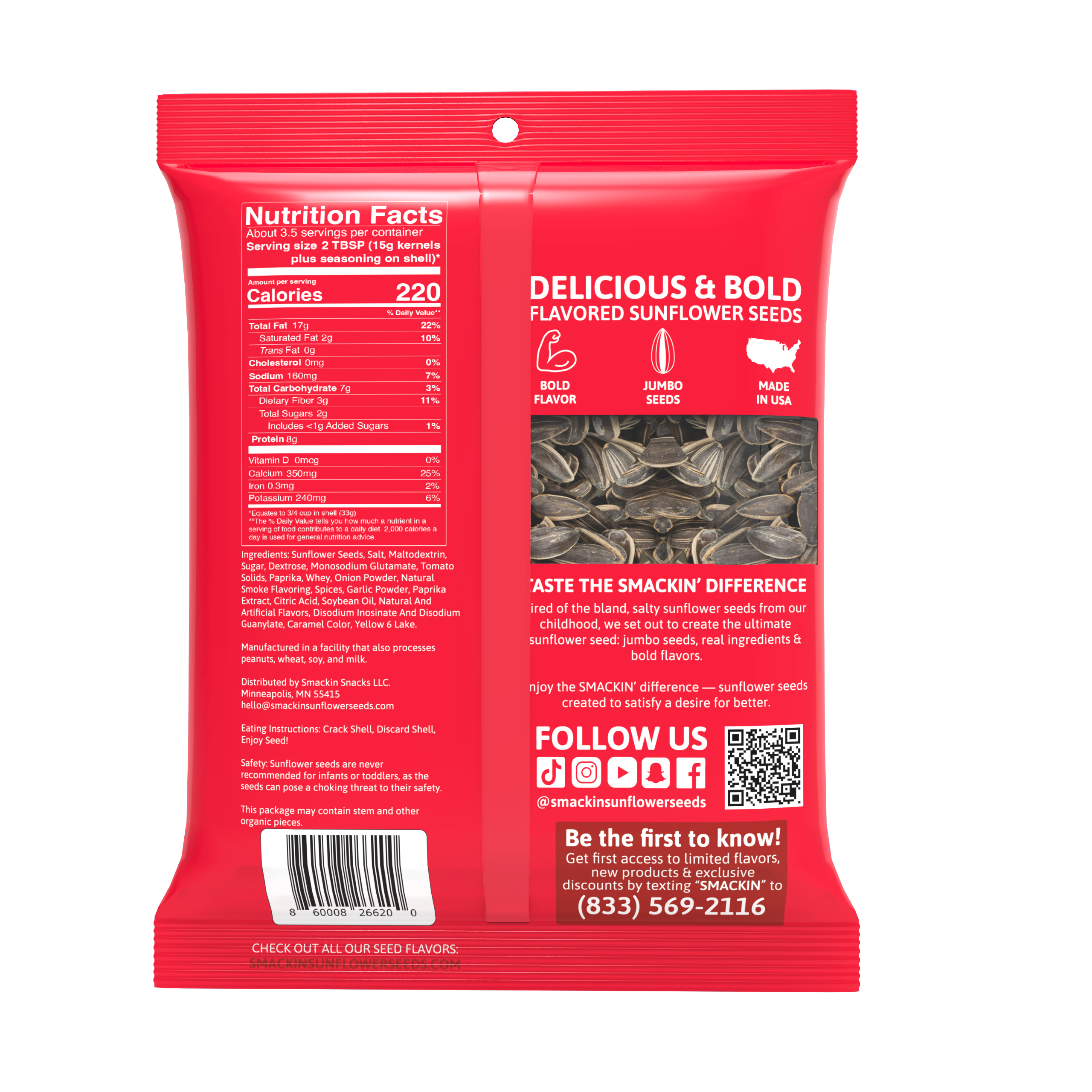 SMACKIN' Sunflower Seeds - SMACKIN' Backyard BBQ Sunflower Seeds