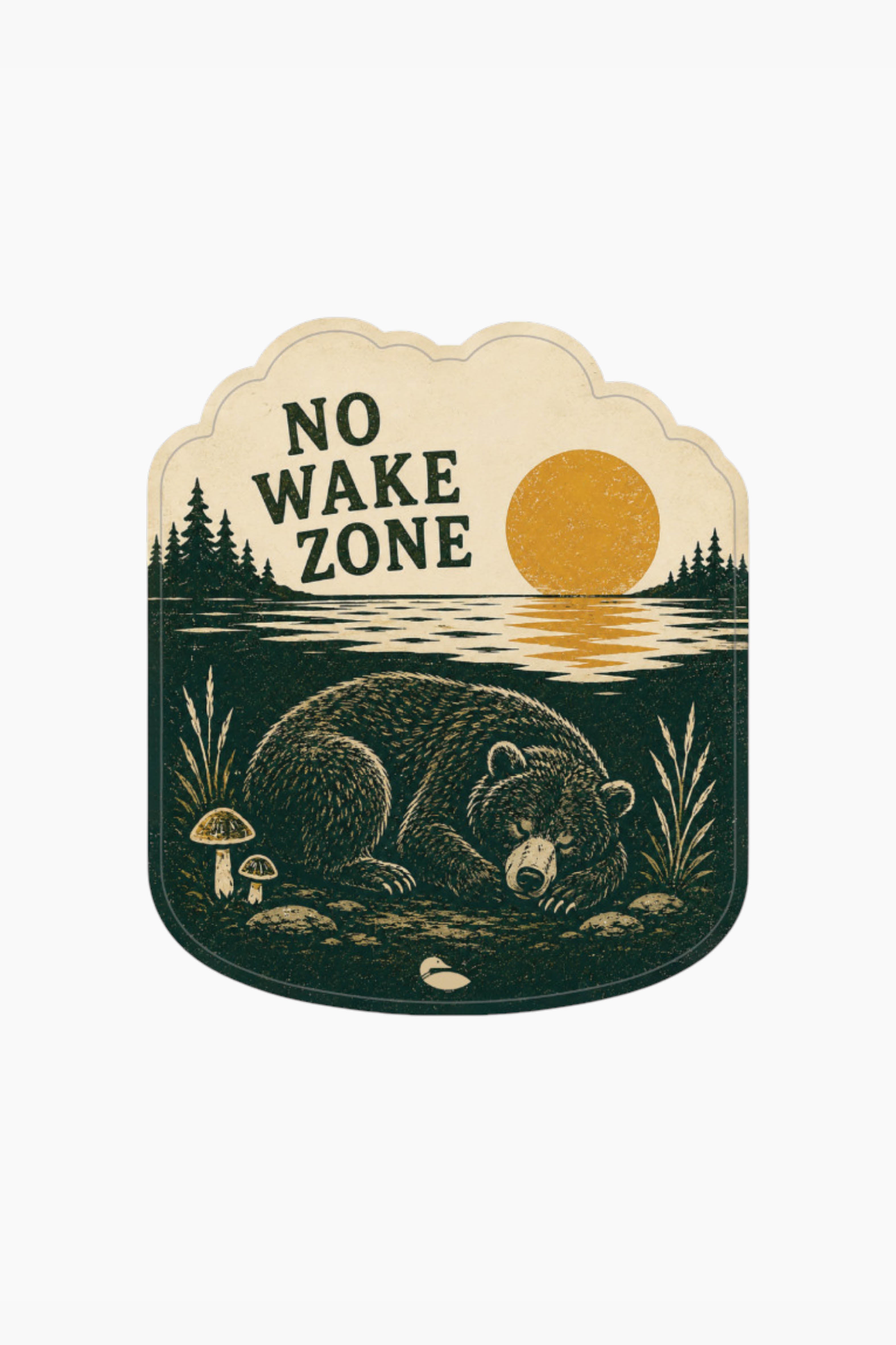 No Wake Sticker