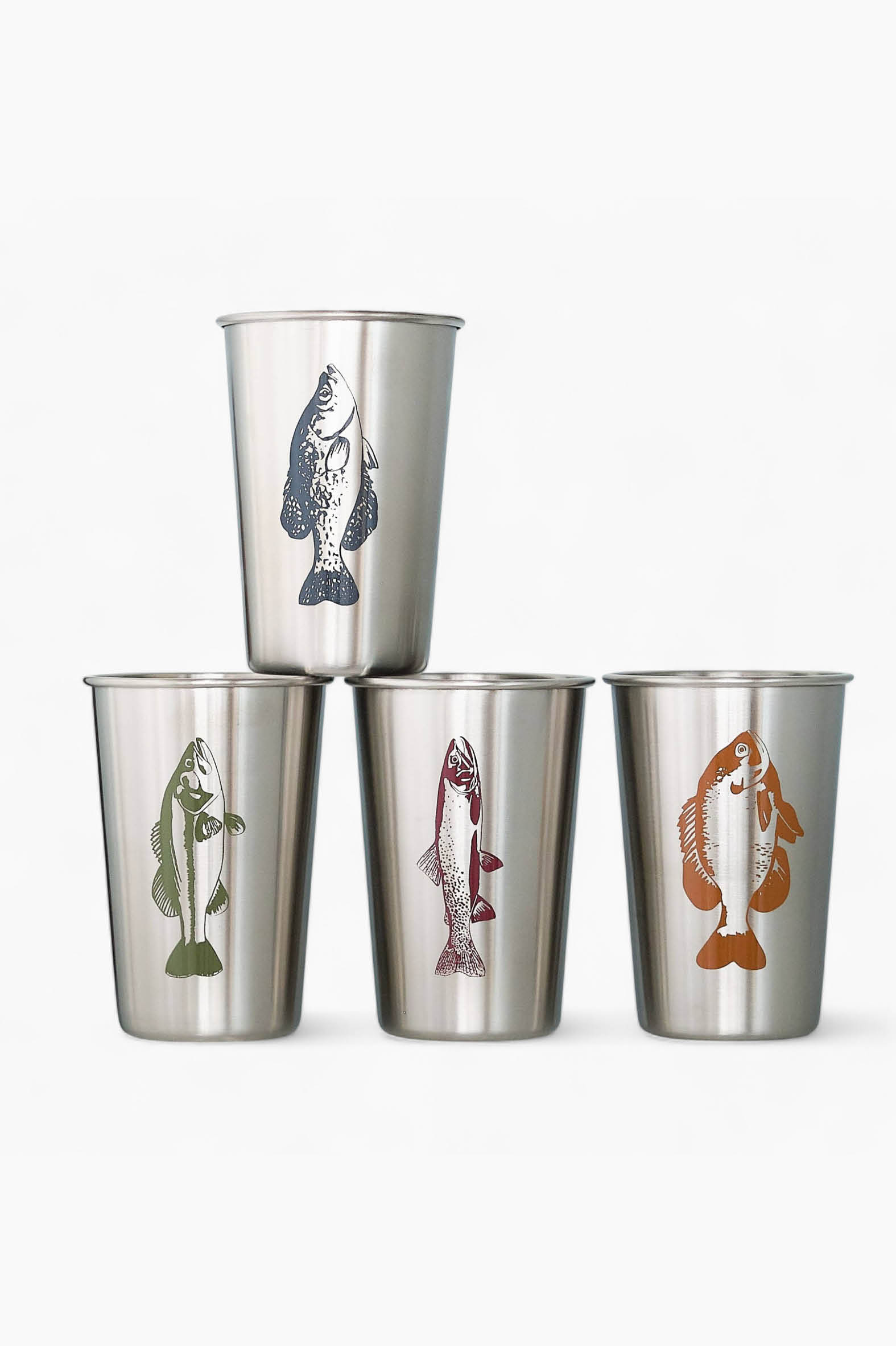 Vital Industries - Gone Fishing Stainless Steel Pint Tumblers