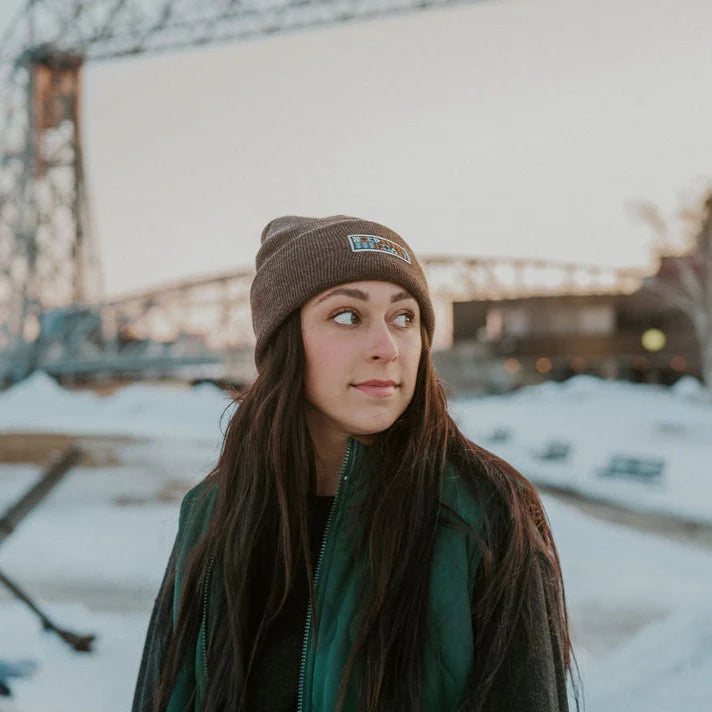 Nord Coast Norse Quilt Beanie - Dark Brown Heather