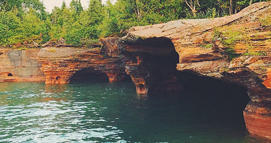 SUP at the Apostle Islands Caves