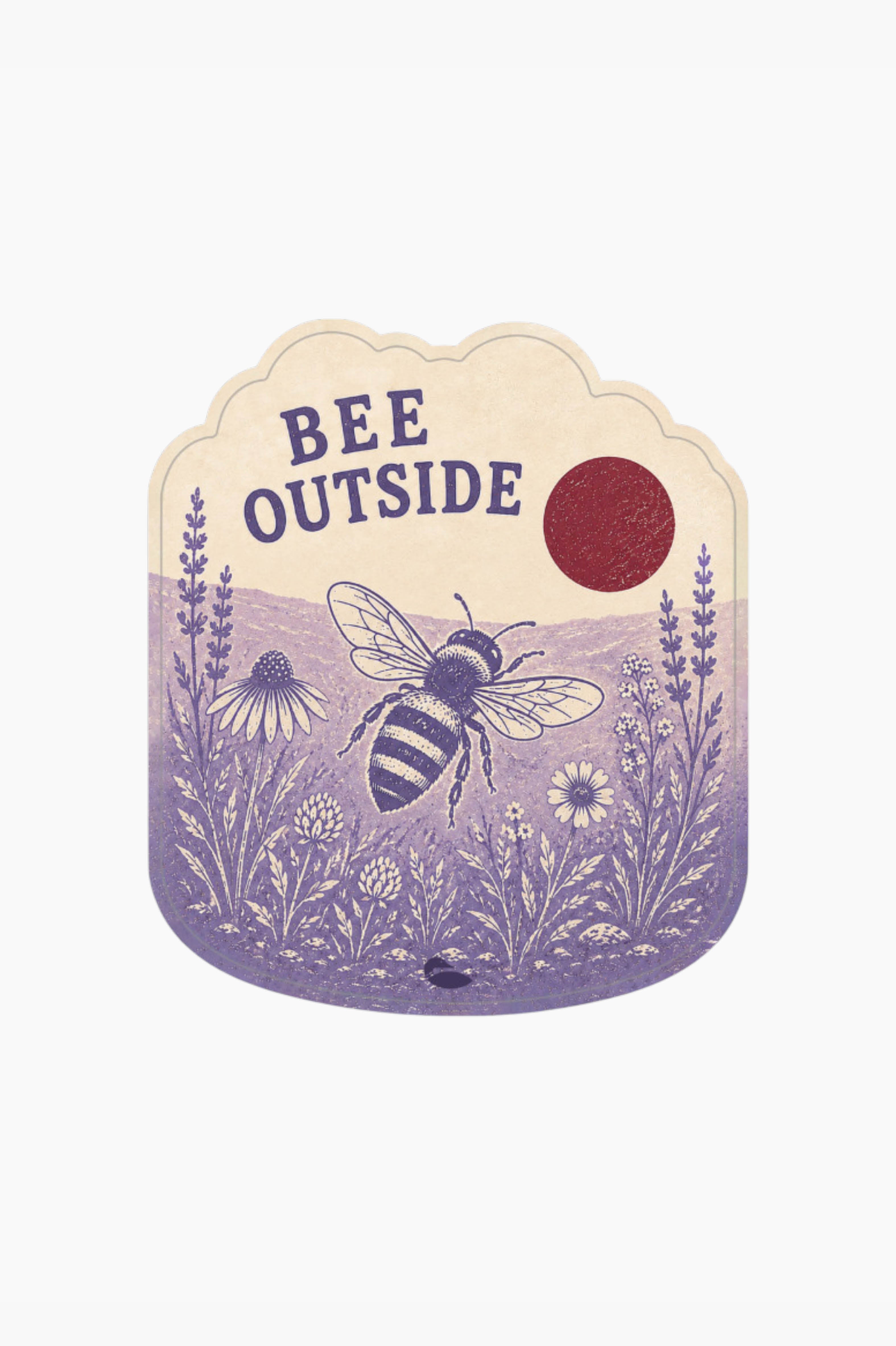 Bee Outside Sticker