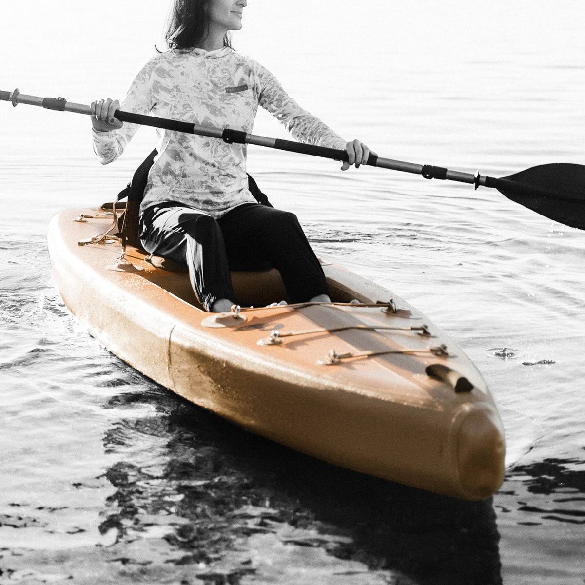 The Karve Inflatable Kayak by Paddle North on lake in Minnesota