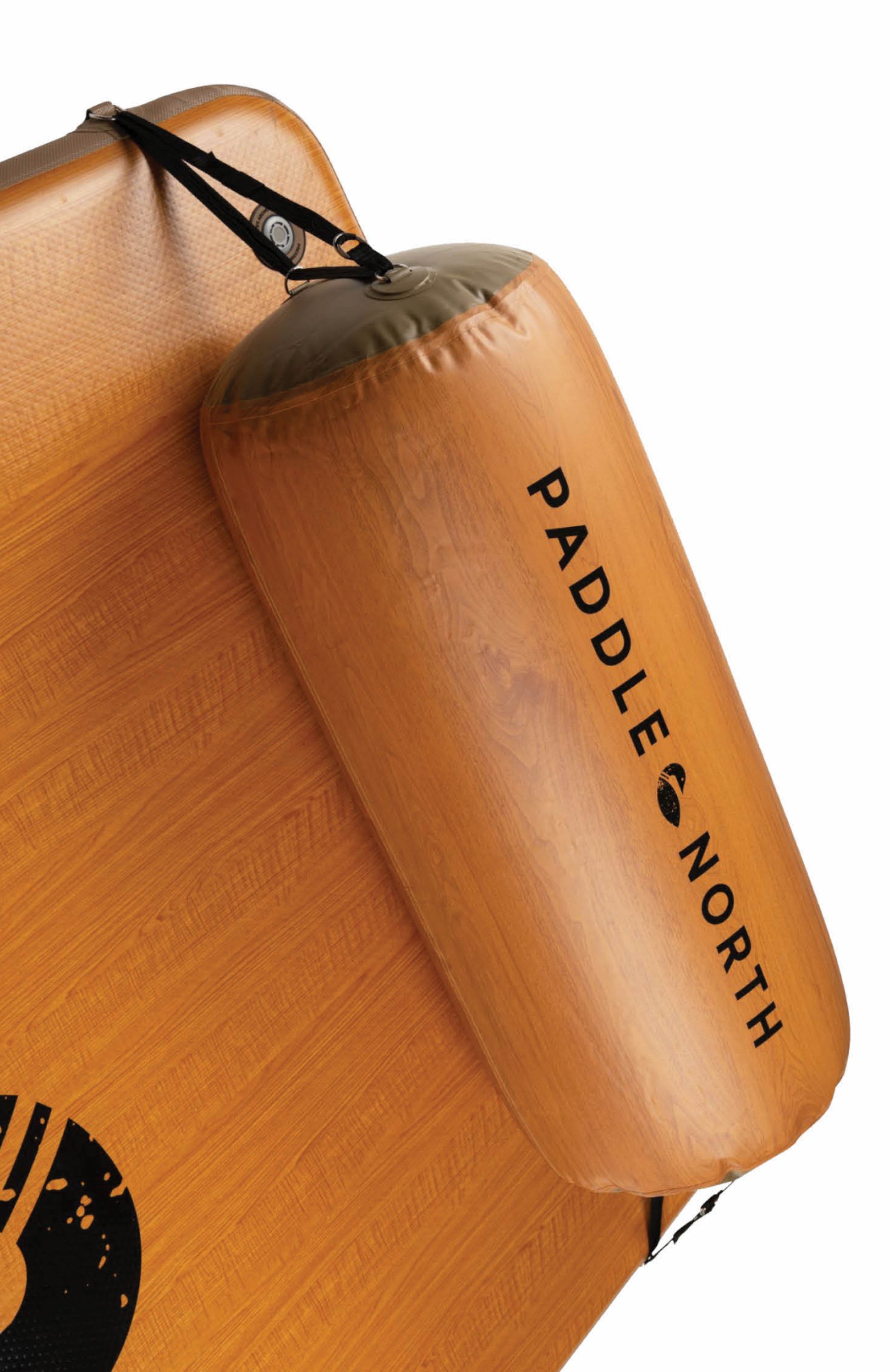 Dock accessories: a dock log installed on a paddle north raft.