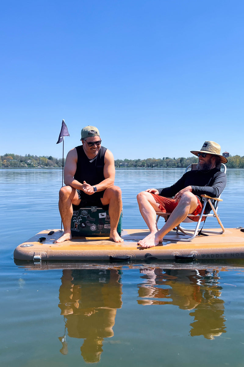 Modular Swim Raft Utility Raft | Inflatable Raft and Swim Platform | 8' x 4'