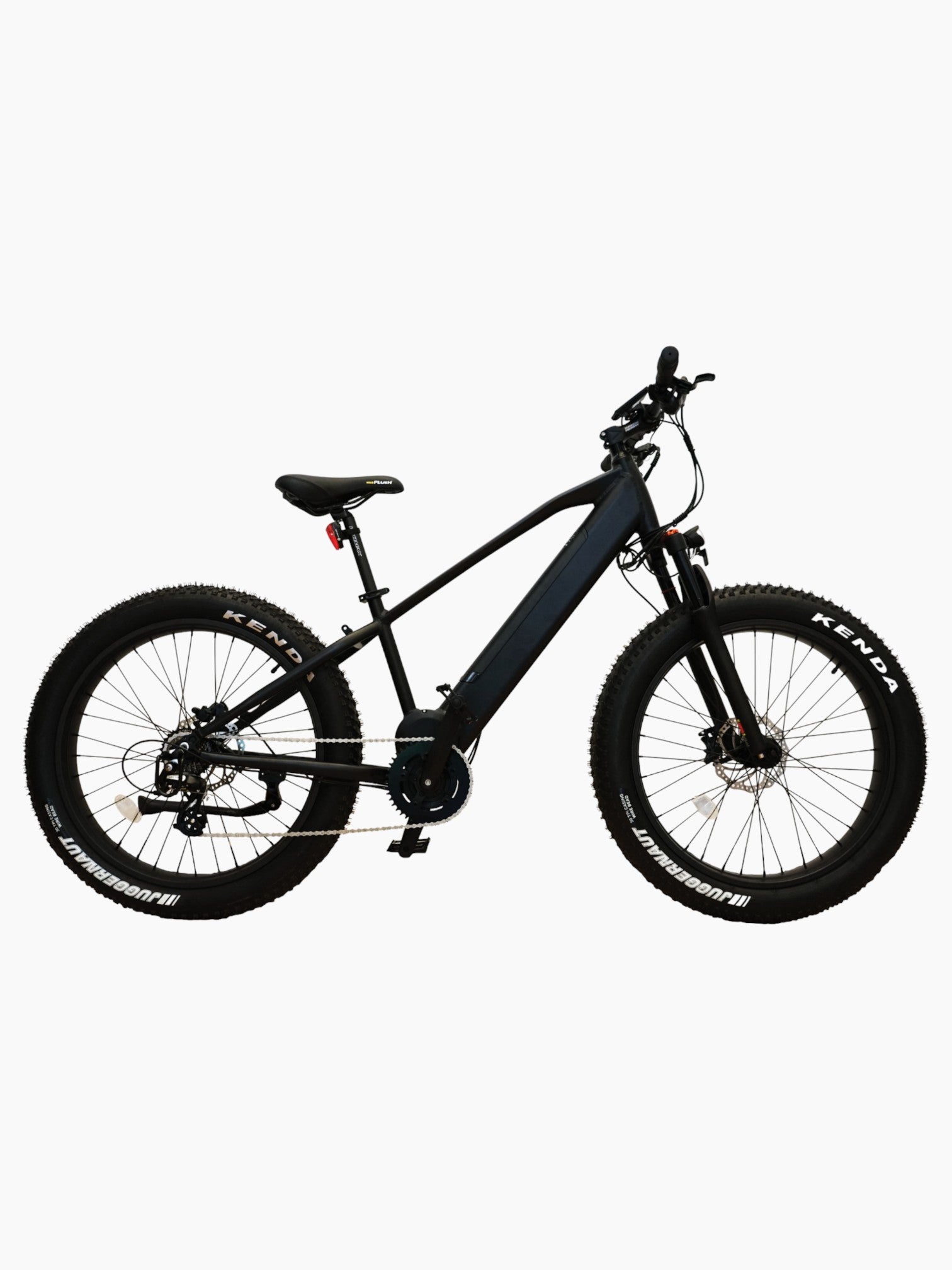 Black electric bike with black accents.